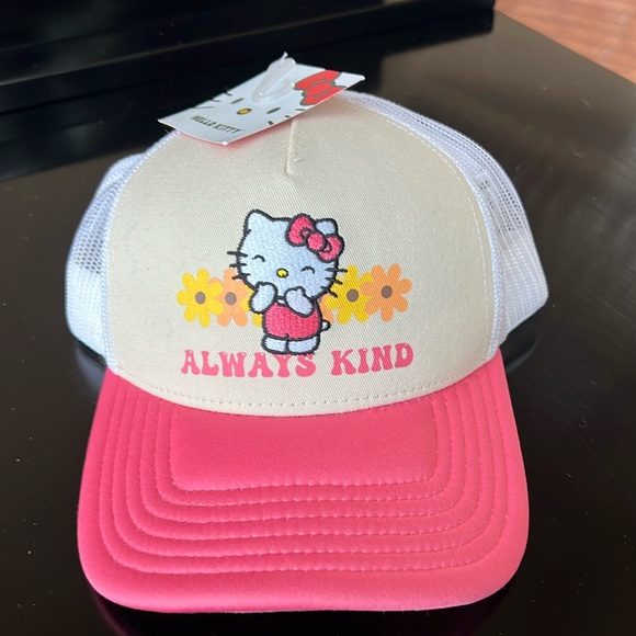 Hello Kitty Accessories - Hello Kitty always kind, puffy, pink trucker hat! 🩷🌼🎀 by Sanrio